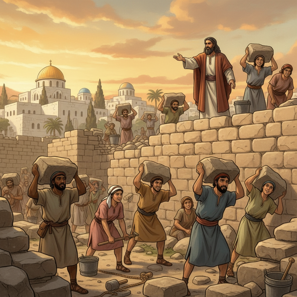 Nehemiah Rebuilds the Wall — 1st-3rd Grade (Ages 6-9)