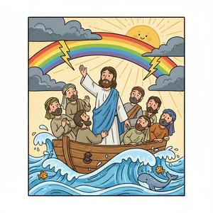 Jesus Calms the Storm — Pre-K & Kindergarten (Ages 4-6)