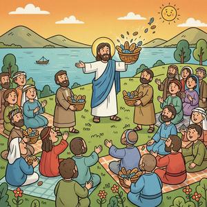 Jesus Feeds the 5,000 — Pre-K & Kindergarten (Ages 4-6)