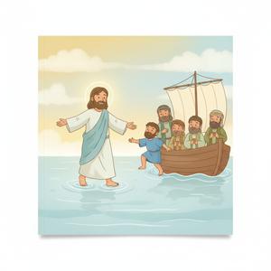 Jesus Walks on Water — Nursery (Ages 0-1)
