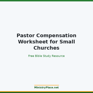 Pastor Compensation Worksheet for Small Churches