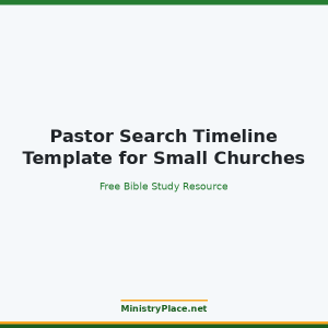 Pastor Search Timeline Template for Small Churches