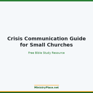 Crisis Communication Guide for Small Churches