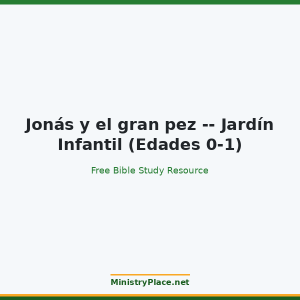 Jonás y el gran pez -- Jardín Infantil (Edades 0-1)
