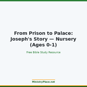From Prison to Palace: Joseph's Story — Nursery (Ages 0-1)