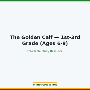 The Golden Calf — 1st-3rd Grade (Ages 6-9)