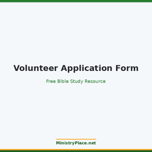 Volunteer Application Form