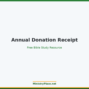 Annual Donation Receipt
