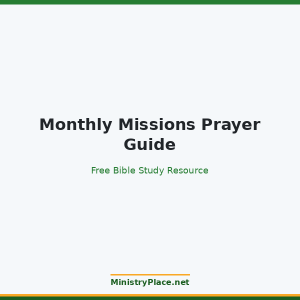 Monthly Missions Prayer Guide